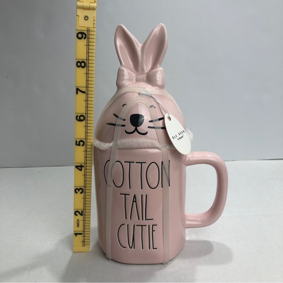 Rae Dunn Cup Cotton Tail Cutie Topper Lid Pink Ceramic Mug 11oz Magenta New 2022 - Picture 7 of 8